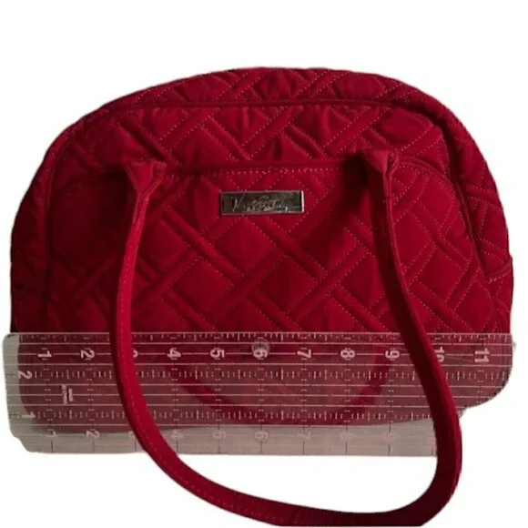 Women's Vera Bradley Red Quilted Purse (Shoulder Bag) - Picture 6 of 7